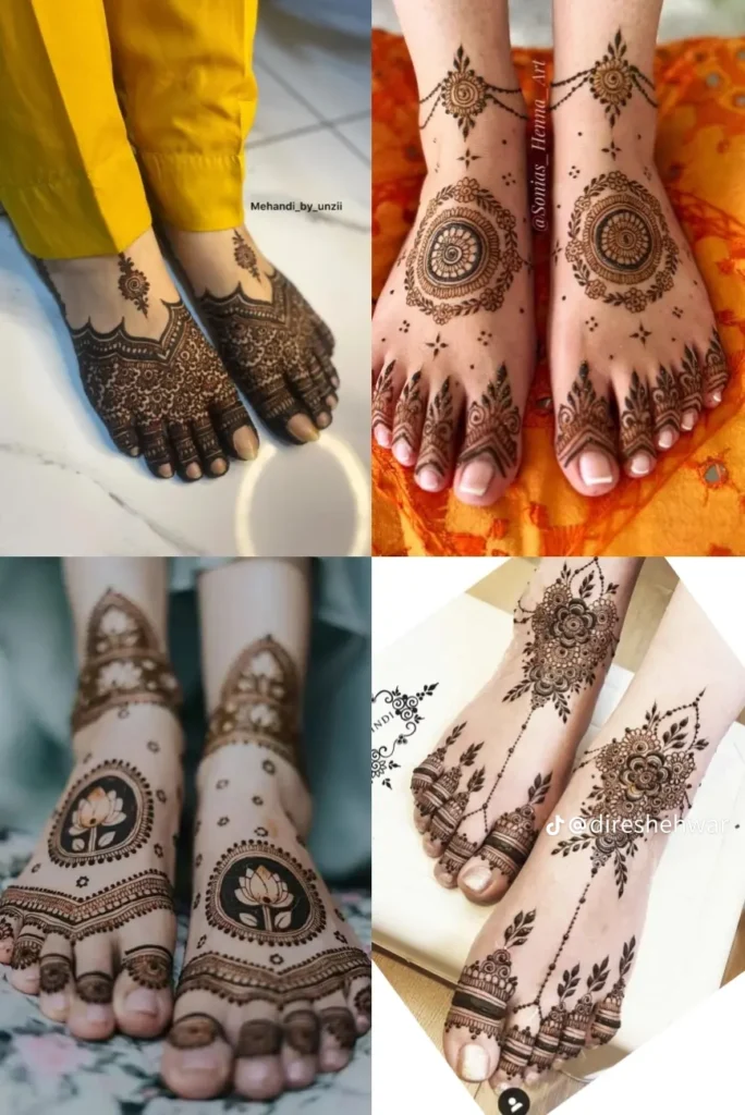 Diwali foot Mehndi Designs