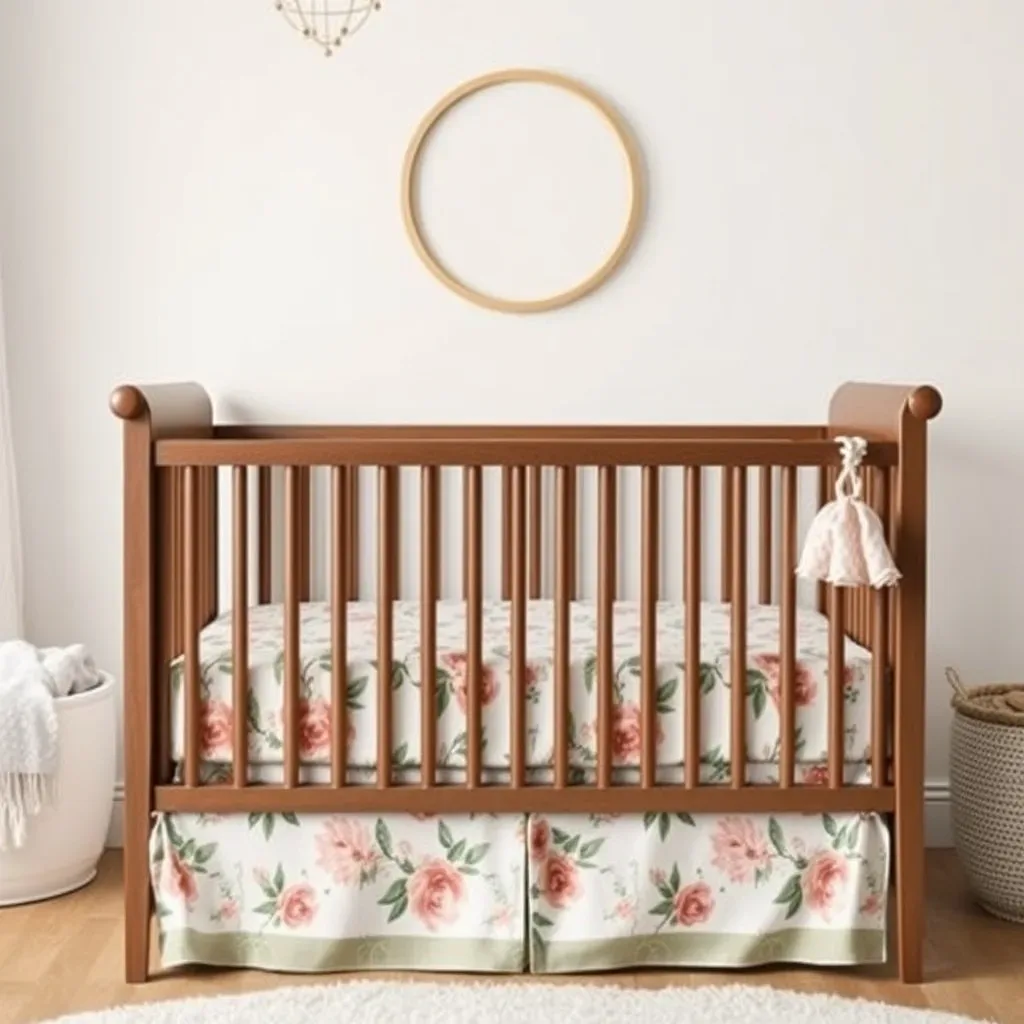 floral baby crib bedding nursery soft botanical