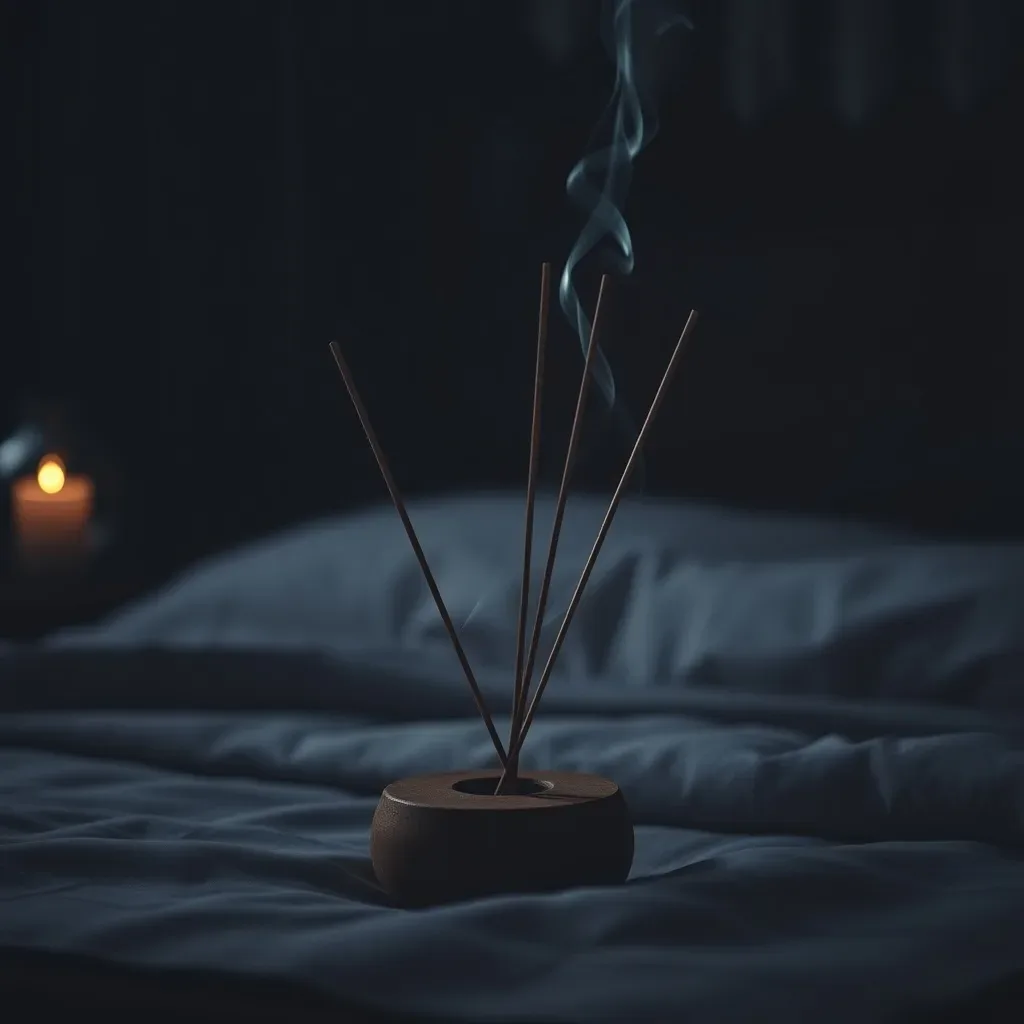 incense holder dark boho bedroom earthy scent ritual moody
